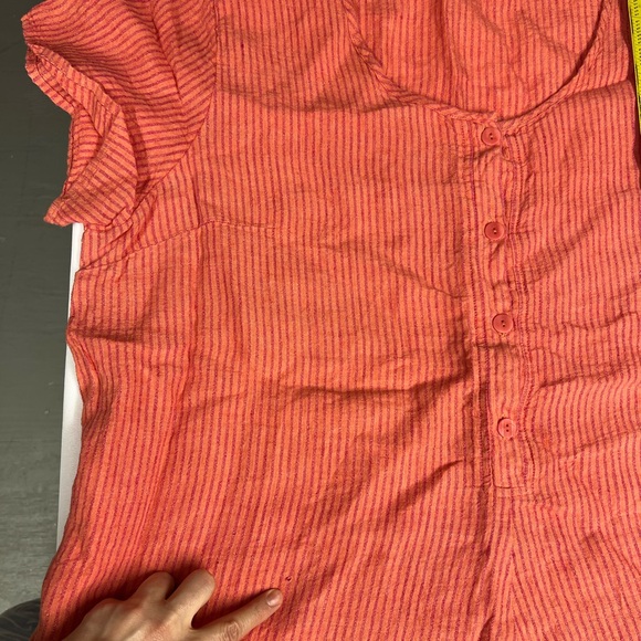 FLAX Linen Tunic Top 1G Lagenlook Oversized Organic Pink Relaxed Boho Minimalist - Picture 11 of 11